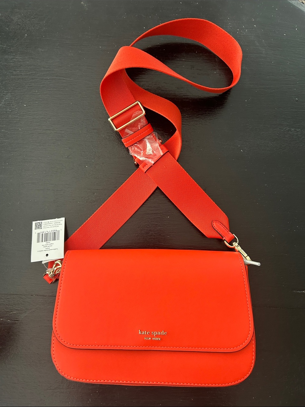 kate spade NEW Leather Crossbody with Wide Strap